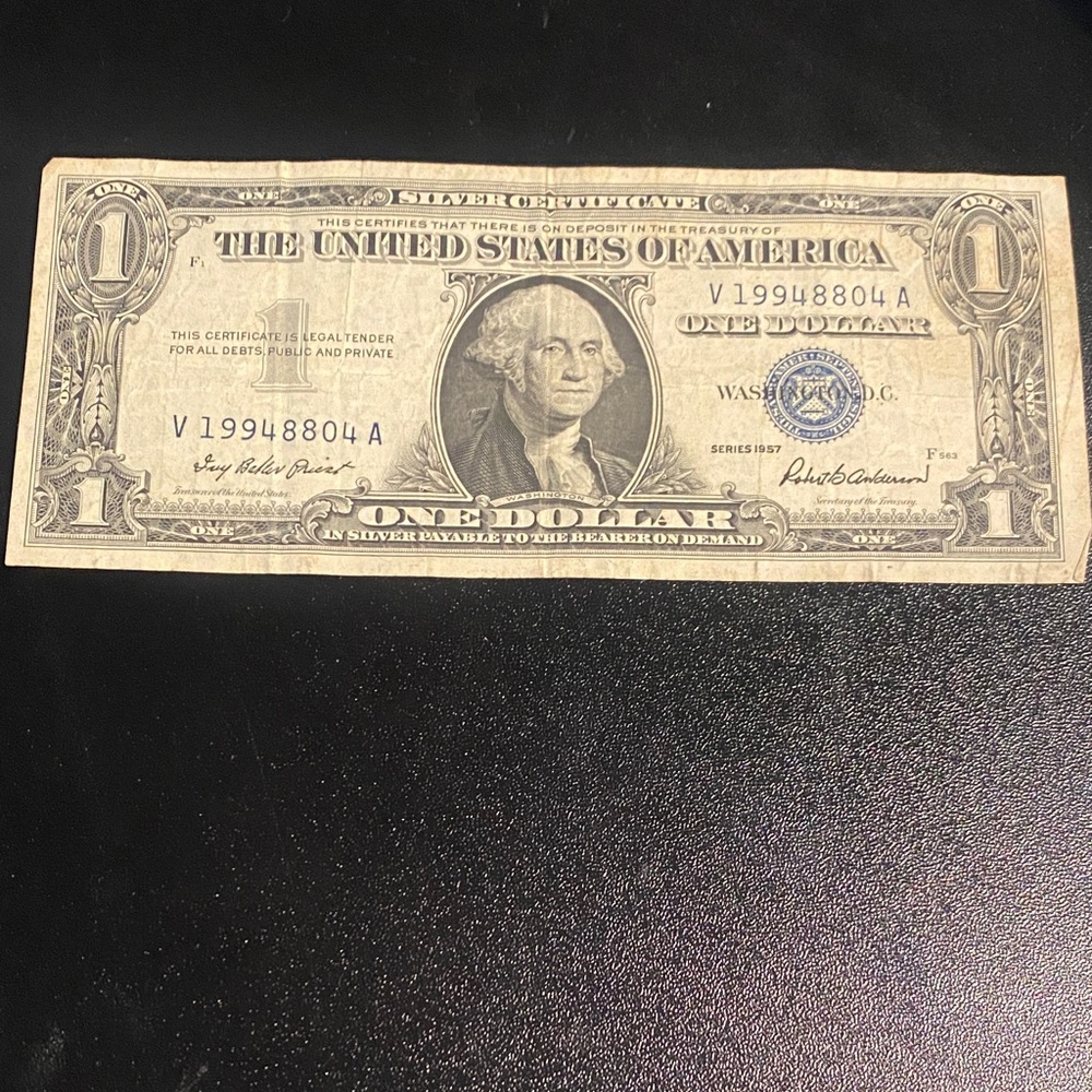 Vintage Silver Certificate One Dollar Bill